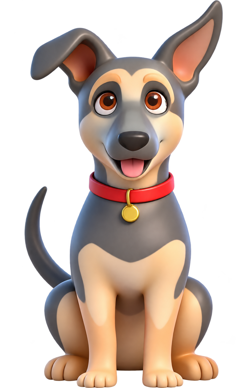 Coco in a red collar